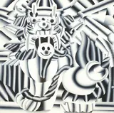Geoffrey Bouillot, Shisa à la Pastille, 2021, Acrylic on canvas