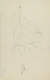 Modern Lady with a Hat by Sanyu, 1920-1930s, Charcoal on paper, sold Dec 2017