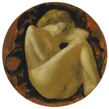 Alain Bonnefoit, Nu, 1989, Oil on board