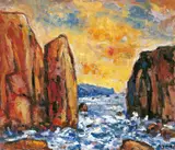 Sanlang Yang, Seascape, Oil on canvas
