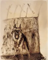 Heigen by Zhou Chunya, 2000, Oil on canvas, sold Dec 2008