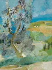 Guy Bardone, Paysage de Toscane, Italie, c. 1990, Oil on canvas
