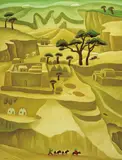 He Xuesheng, Household near the Mound, 2005, Oil on canvas
