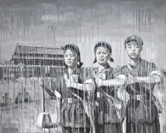Red Guards by Sheng Qi, 2006, Acrylic on canvas, sold May 2011