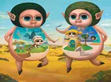 Chang Chia-ying, The Fatty Fatty Series, 2009, Acrylic on canvas