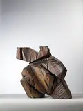 Ju Ming, Taichi Series - Single Whip, 1992, Wooden sculpture