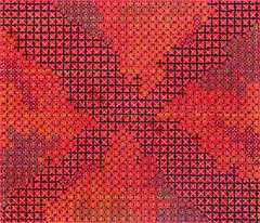 Ding Yi, Appearance of Crosses 2008-23, 2008, Mixed media, chalk charcoal and pencil on canvas