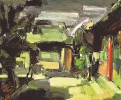 Yu Shenghao, Courtyard House, 1998, Oil on canvas
