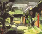 Yu Shenghao, Courtyard House, 1998, Oil on canvas