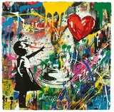 Thierry Guetta, Balloon Girl, 2017, Mixed Media on paper