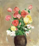 Liu Chi-hsiang, Rose vase, 1989, Oil on canvas