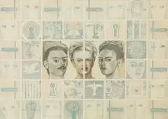 Galam Zulkifli, Unfinished Dialog, 2001, Mixed media on canvas