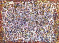 George Chann, Lake of Light, c. 1980, Mixed media on canvas, collage