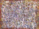 George Chann, Lake of Light, c. 1980, Mixed media on canvas, collage
