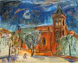 Koso Sato, Tamkang Church, 1993, Oil on canvas
