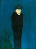 Chiu Ya-tsai, Man in Blue, Oil on canvas