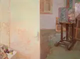 Taï Hoi-Ying, Interior - 1, 1990-1992, Oil on canvas