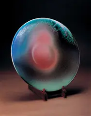 Wang Shiu-kung, Tray With Multicoloured Glaze, 1999, Ceramics