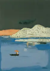 Shuxia Chen, Red Umbrella, 2005, Oil on canvas