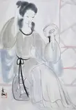 Lin Fengmian, Lady in Front of Mirror
