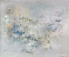 Zao Wou-ki, Ville Chinoise (Chinese Village), 1955, Oil on canvas