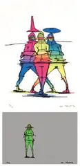 Taku Obata, B-boy and B-girl; B-Girl Jersey, 2016, Lithograph, edition no. 9/12; no.6/12