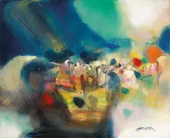 Multitude en Devenir by Chu Teh-chun, 2004, Oil on canvas, sold Jun 2023