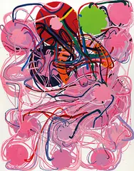 Atsuko Tanaka, 90B, 1990, Acrylic on canvas
