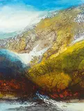 Jan Chin-shui, Autumn Water Emerged into Vast Sky, 2006, Oil on canvas