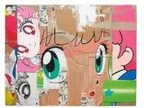 Jung Yeo Eun, Minky Momo: Five Little Girls, 2021, Mixed media on corrugated cardboard