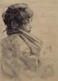 Ai Xuan, Frozen Field, 1993, Charcoal on paper