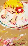 Baby with Flower by Ayako Rokkaku, 2008, Acrylic on cardboard, sold Jun 2019