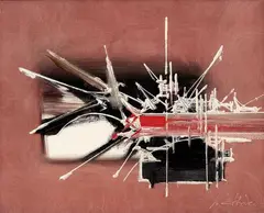Georges Mathieu, Troglodit, 1979, Oil on canvas