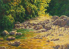 Lin Yao-sheng, Spring Valley, 1996, Oil on canvas