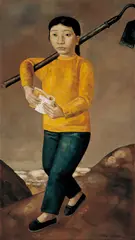 Duan Jianwei, Cutting Grains, 1996, Oil on canvas
