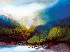 Dawn Spring by Jan Chin-shui, 2005, Mixed media on canvas, sold Jun 2011