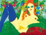 Catch Me If You Can by Walasse Ting, 1977, Acrylic on canvas, sold Jun 2014