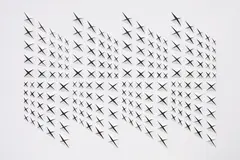 Gianluca Piaccione, White Jack, 2016, Acrylic on cut-out and folded canvas
