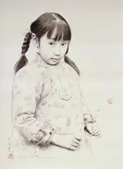 Wang Yidong, Wild Daisy, 2003, Charcoal on paper