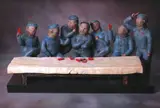 Qu Guangci, Last Dinner - Mourn, 2005, Fibre glass, painted bronze, numbered 3/7