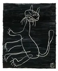 Matías Sánchez, Gato, 2019, Oil on linen