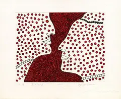 Yayoi Kusama, Talks Aabout Love, 2011, Silkscreen, P.P. 3/5