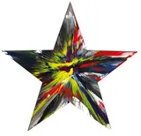 Spin Painting- Star by Damien Hirst, 2009, Acrylic, metallic paint on paper, sold Jun 2023