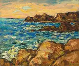 Sanlang Yang, Seascape, Oil on canvas