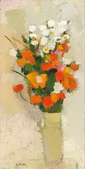 Bernard Cathelin, Bouquet de pavots, 1962, Oil on canvas