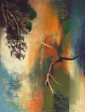 Chihung Yang, Composition of Leaves and Branches, 1993, Oil on canvas