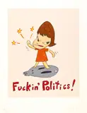 I am Alone & Fuckin' Politics by Yoshitomo Nara, 2003, Print, edition no. 47/75 & 44/75, sold Dec 2011