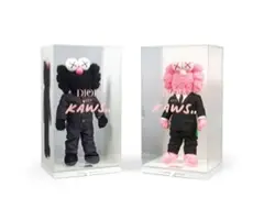 Dior & Kaws, BFF (Plush) (Black, Pink) (a set of 2), 2019, Polyster, plush, limited-edition outfit designed and made by Dior, edition no. 214/500; 194/500