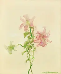 Zhou Chunya, Lilies, 1999, Oil on canvas