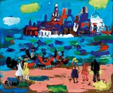 Liāu Kè-chhun, Venice, 1963, Oil on wooden board